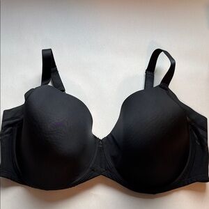 Paramour 42DD full Figure and Support Black Underwire Bra padded Basic Simple